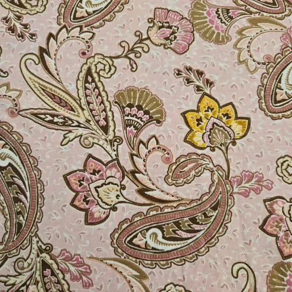 J. Jill Women L Luxe Supima A Line Floral 3/4 Sleeve Tunic Top Paisley Cottage - Picture 4 of 10